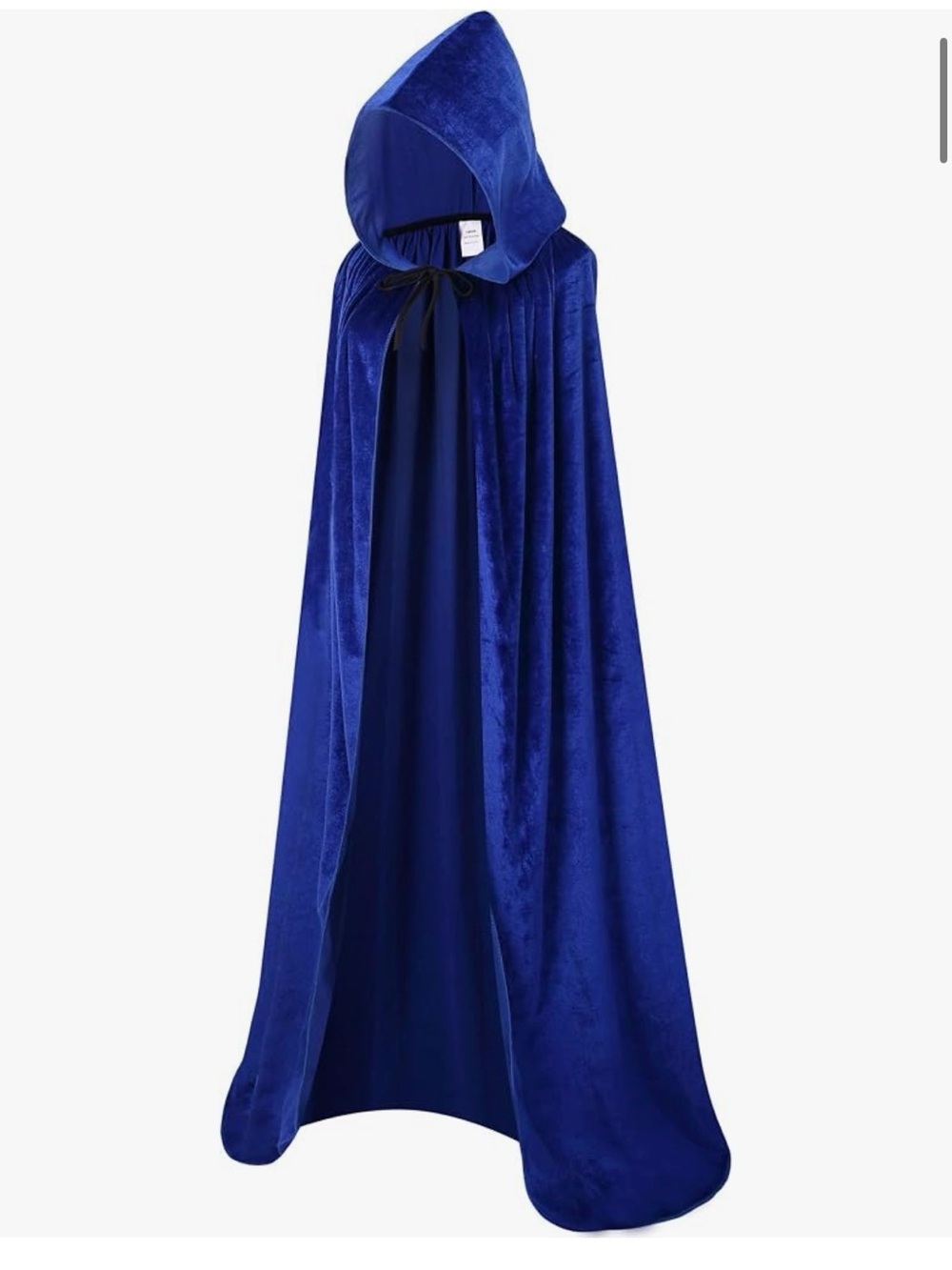 Royal Blue Hooded Velvet Cape
